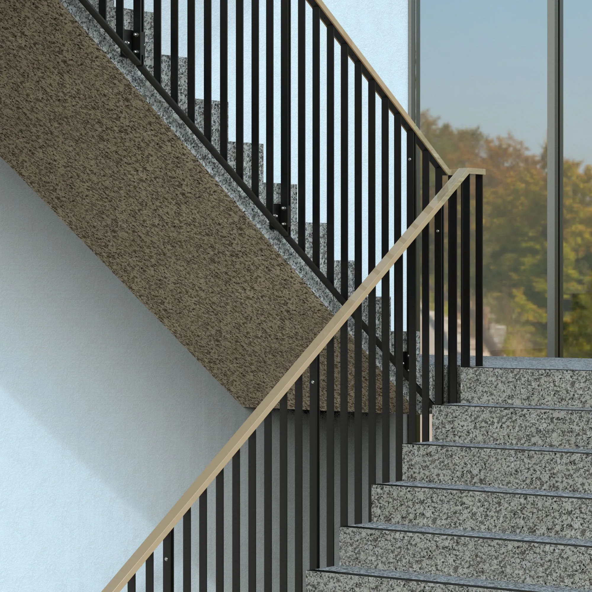 Treppengeländer Scala aus Stahl 