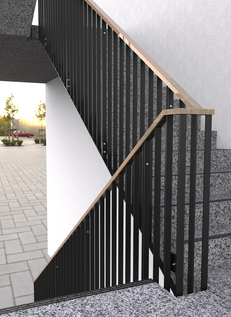 Treppengeländer Scala aus Stahl