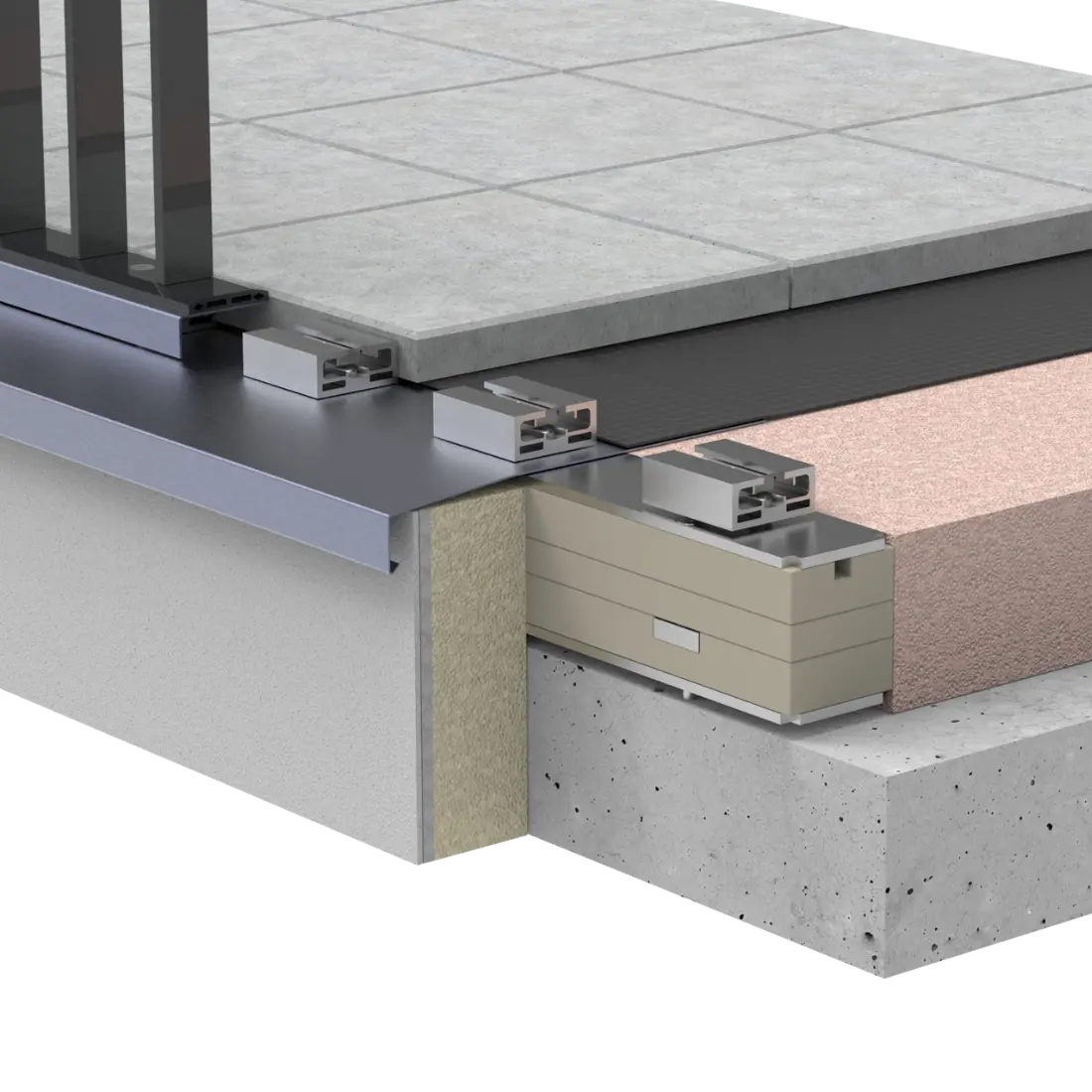 wärmebrückenfreie Unterkonstruktion CONECT Bodenmontage