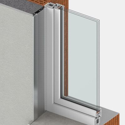 window frame made
            of aluminium
        