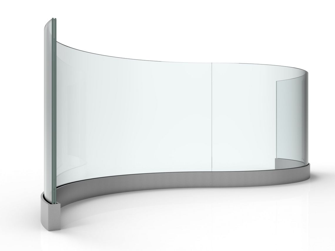all-glass
            balustrade curved
        