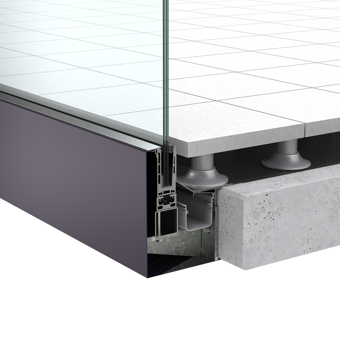 Balkonentwässerung AQUA VIVA PRO Varianten Glas