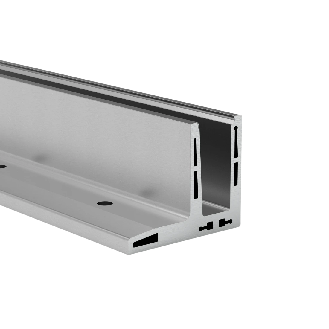 Ganzglasgeländer VISIOPLAN ULTRA 35 - Bodenmontage